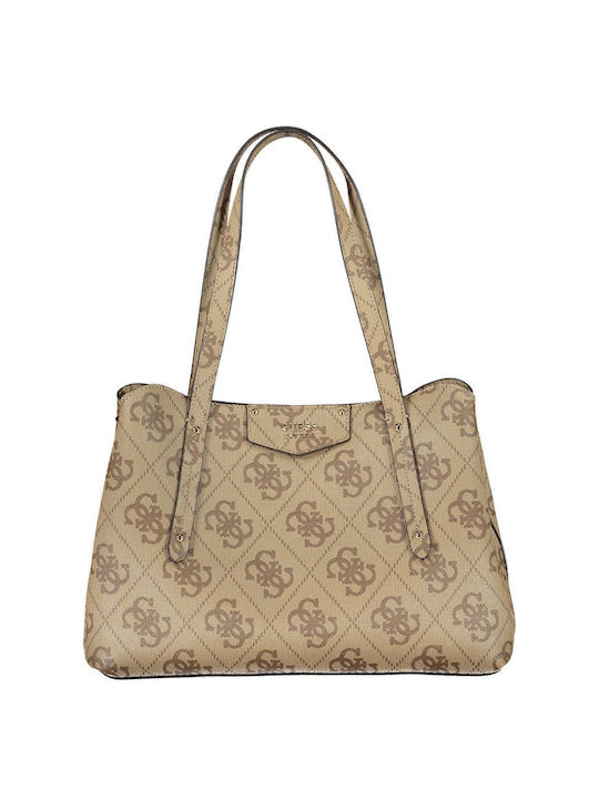 Guess Donna Damen Tasche Schulter Beige