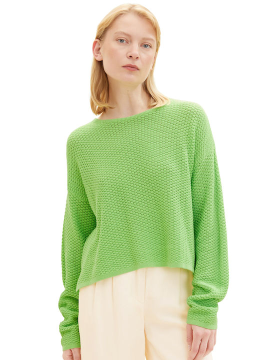 Tom Tailor Women's Long Sleeve Sweater Green