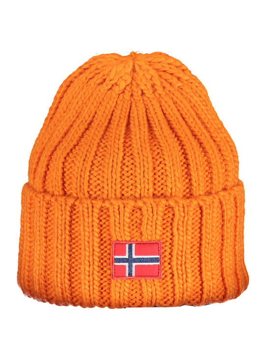 Squola Nautica Italiana Beanie Unisex Beanie Gestrickt in Orange Farbe