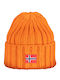 Squola Nautica Italiana Beanie Unisex Beanie Gestrickt in Orange Farbe