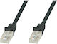 Techly U/UTP Cat.6 Ethernet Network Cable 1m Black