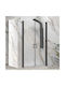 Karag S 28 Sallon Shower Screen for Shower with Hinged Door 95x200cm Clear Glass Nero