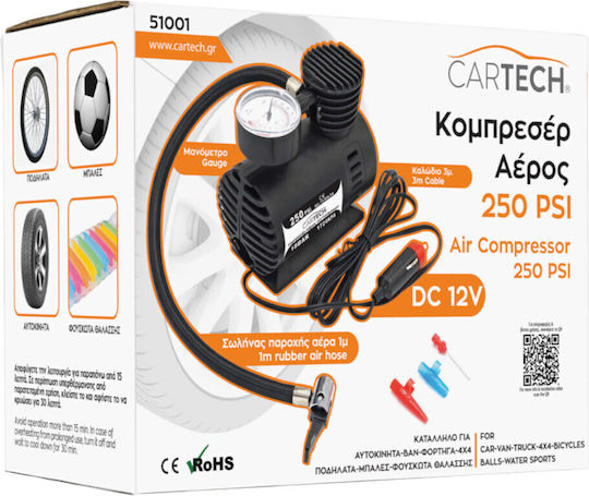 Cartech Tire Pumpe 250PSI mit Kabel 12V