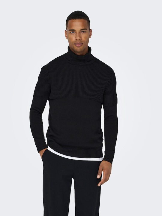 Only & Sons Turtleneck Black