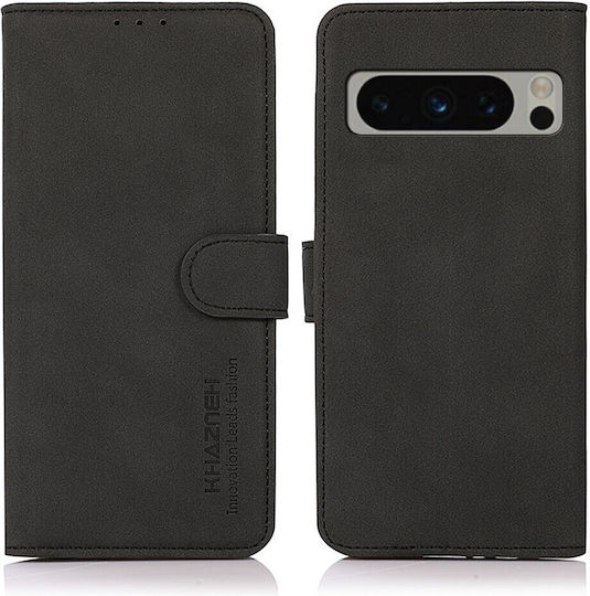Khazneh Litchi Back Cover Piele Magnetic Negru (Google Pixel 8 Pro)