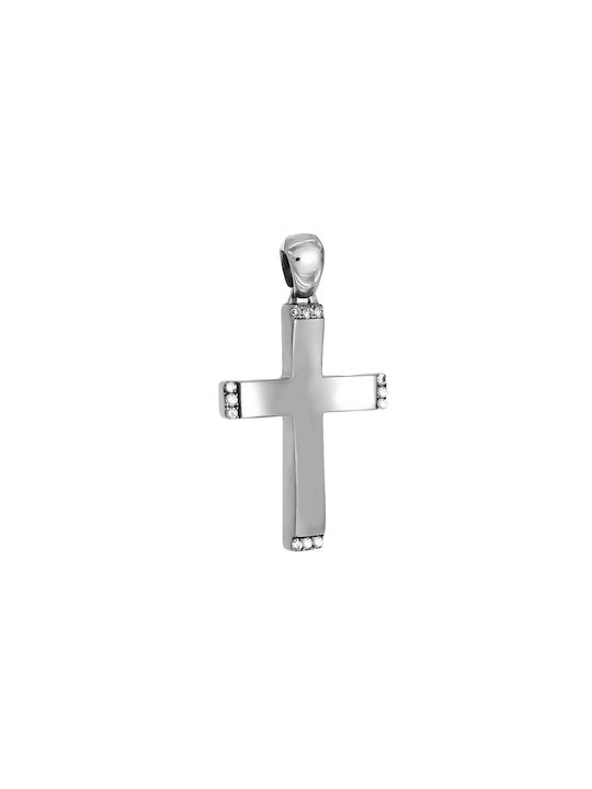 Daskalakis Women's White Gold Cross 14K