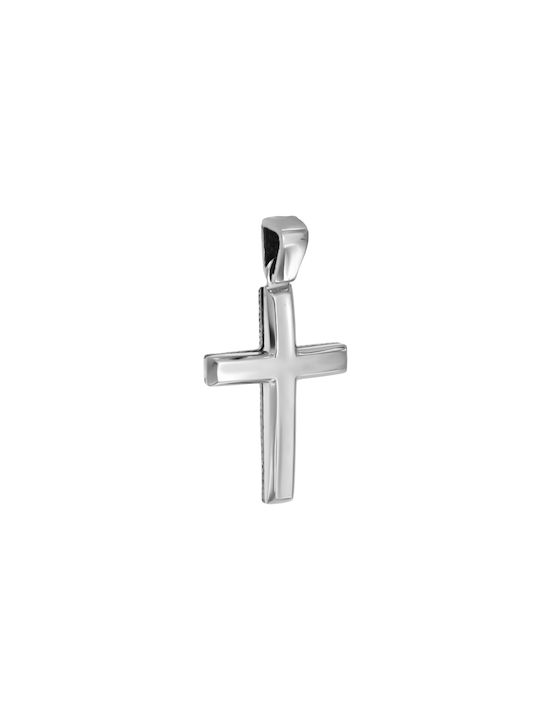 Daskalakis Men's White Gold Cross 14K