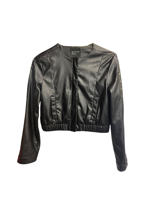 Guess Kids Leather Jacket Black