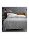 Go Smart Home Duvet Cover Single 160x220cm Cosy Life Grey