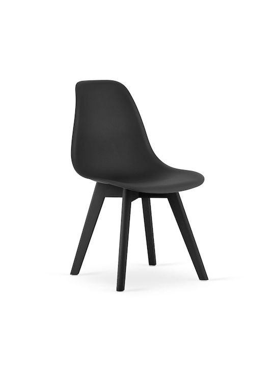 Kito Kitchen Polypropylene Chair Black 46x54.5x80cm