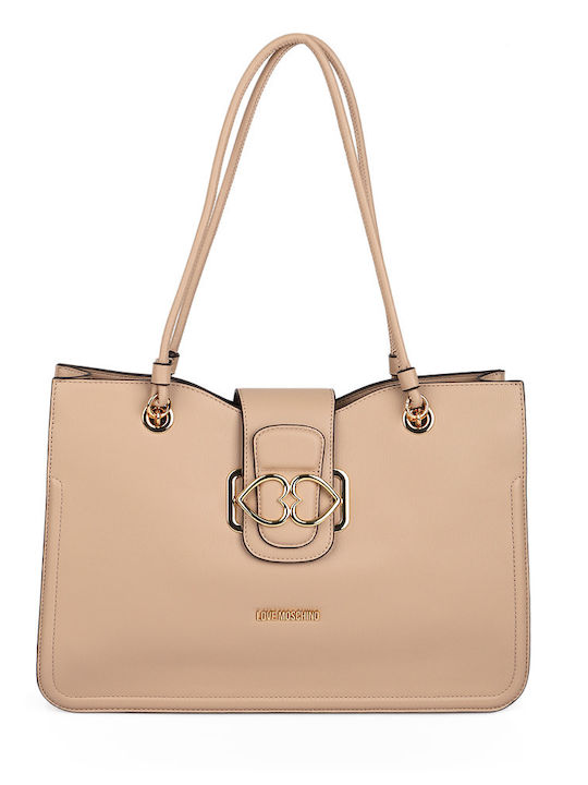 Moschino Damen Tasche Schulter Beige