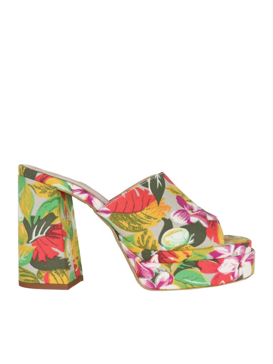 Mules mit Chunky Hoch Absatz