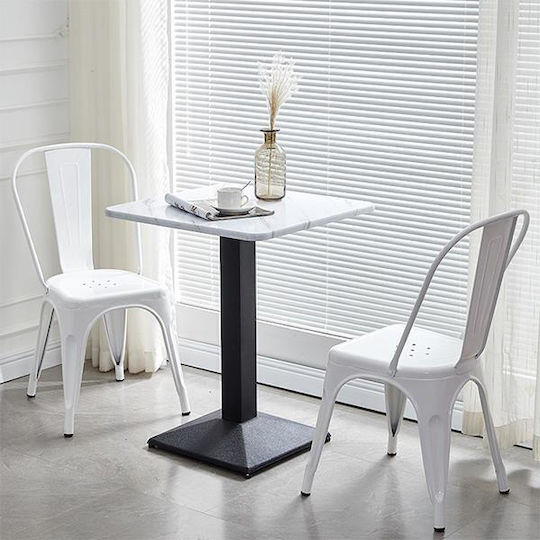 Καρέκλα Εξωτερικού Χώρου Μεταλλική Loft Ivory 45x48x85εκ.