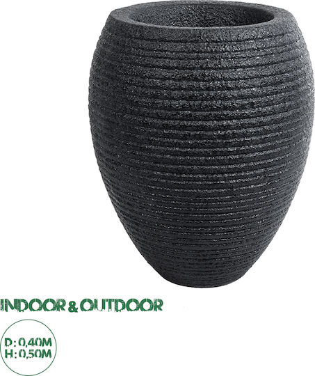GloboStar Nashville Planter Polyester Black with Stand 40x40x50cm.