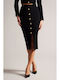 Ted Baker Pencil High Waist Midi Skirt in Black color