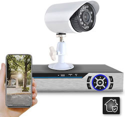 Integrated CCTV System Wi-Fi with Screen with 1 Wireless Camera 1080p