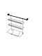 Tekno-Tel Wall Mounted Metallic Black Roll Dispenser 30x19x38cm MG032B