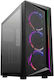 CoolerMaster CMP 510 ARGB Геймърско бюро Midi Tower Компютърна кутия със страничен прозорец Черен