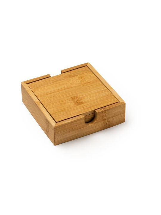 Next Rund Untersetzer Hölzernes mit Gestell Braun 11.6cm 4Stück