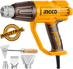 Ingco HG200078 Πιστόλι Θερμού Αέρα 2000W με Ρύθμιση έως 450°C