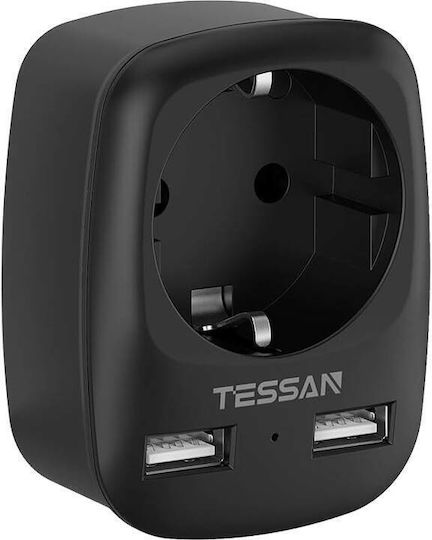 Tessan Un singur soclu cu 2 USB-A