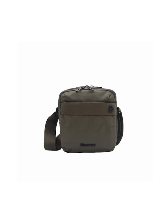 Discovery Fabric Shoulder / Crossbody Bag with Zipper, Internal Compartments & Adjustable Strap Khaki