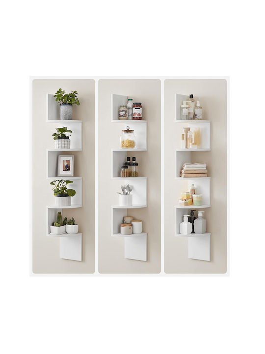 Eckregal Wand White 20x20x127.5cm