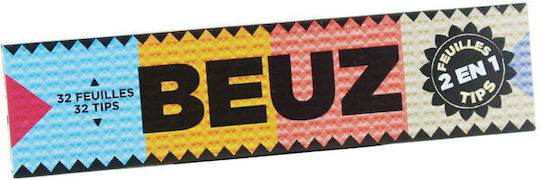 Beuz Zigarettenpapier Schlank King Size mit Kegelspitzen 32 Blätter 1Stück