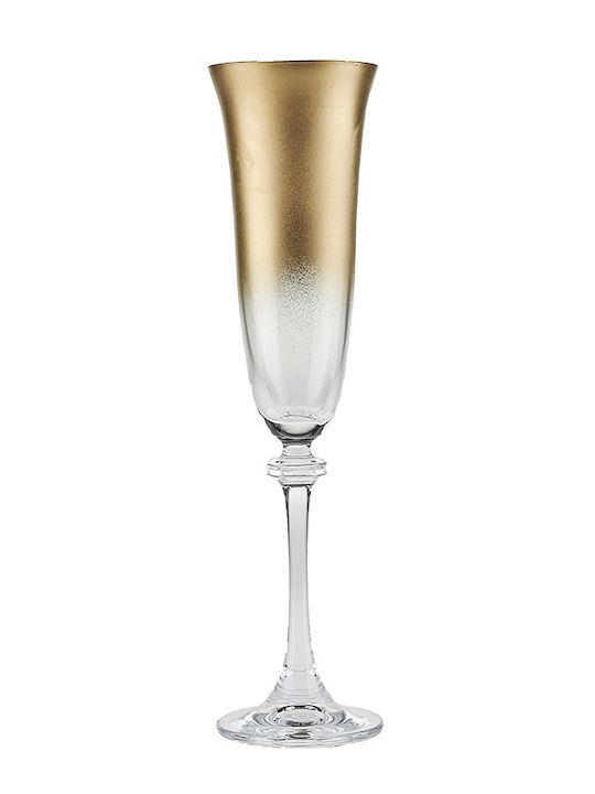 Nuova Vita Champagne Glasses for Wedding made of Glass Ecru 1pcs