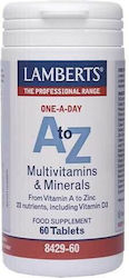 Lamberts A to Z Multivitamins Витамин за Енергия & Имунната система Мултивитамини и минерали 60 табове