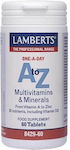 Lamberts A to Z Multivitamins Vitamin for Energy Multivitamins & Minerals 60 tabs