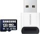 Samsung PRO Ultimate microSDXC 128GB Klasse 10 U3 V30 A2 UHS-I mit USB-Lesegerät