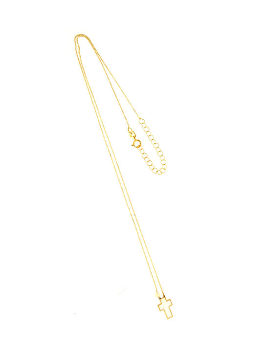 Gold Kreuz 14K mit Kette