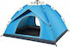 YB3008 Campingzelt Iglu Blau für 3 Personen 200x200x140cm.