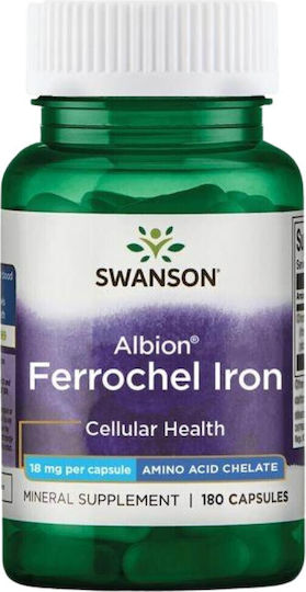 Swanson Albion Ferrochel Iron 18mg 180 κάψουλες