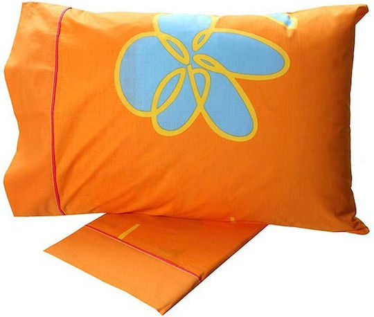Sunshine Set Single 3pcs 160x260cm Cotton Feelings Printed Orange