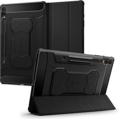 Spigen Klappdeckel Silikon / Kunststoff Stoßfest Schwarz (Galaxy Tab S9+) ACS06539