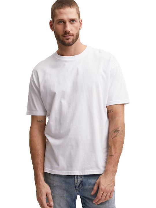 Denham T-shirt Bărbătesc cu Mânecă Scurtă White