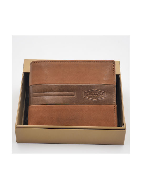 LandLeder Men's Leather Wallet with RFID Tabac Brown