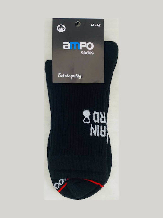 Ampo Socks Gemusterte Socken Black 1Pack
