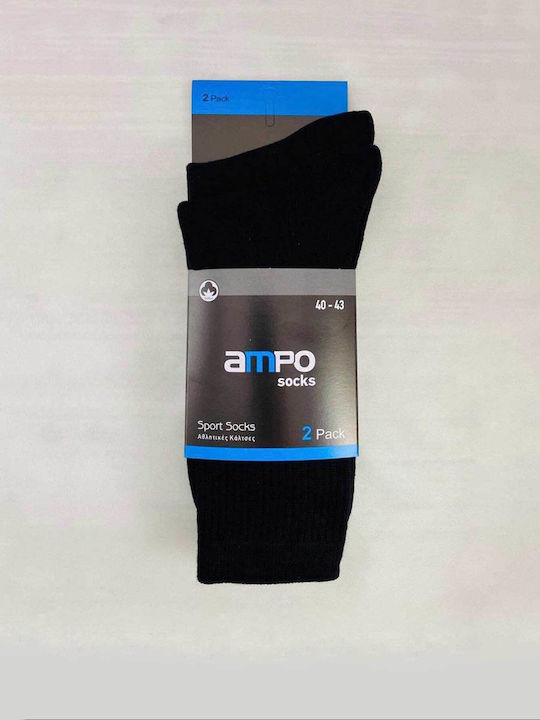 Ampo Socks Gemusterte Socken Black 2Pack