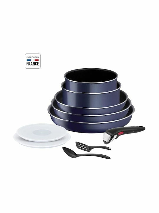 Tefal Σετ Τηγάνια από Αλουμίνιο με Αντικολλητική Επίστρωση L1579102 10τμχ