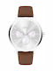 s.Oliver Women's Watch Chronograph with Brown Leather Strap
