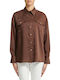 Women's Long Sleeve Shirt Dark Brown