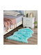 Rug Rectangular Furry Turquoise