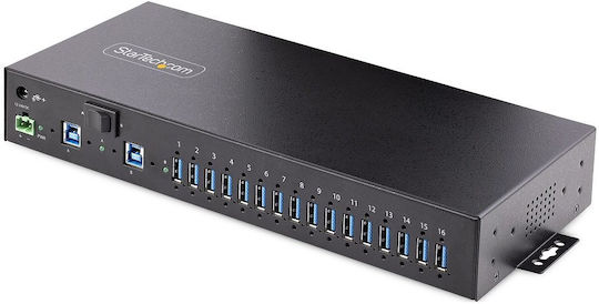 StarTech Индустриален USB Хъб с 16 Порта USB 3.0 и Свързване USB-A
