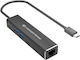 Conceptronic Hub 4 Θυρών USB 3.2 με σύνδεση USB-C Γκρι