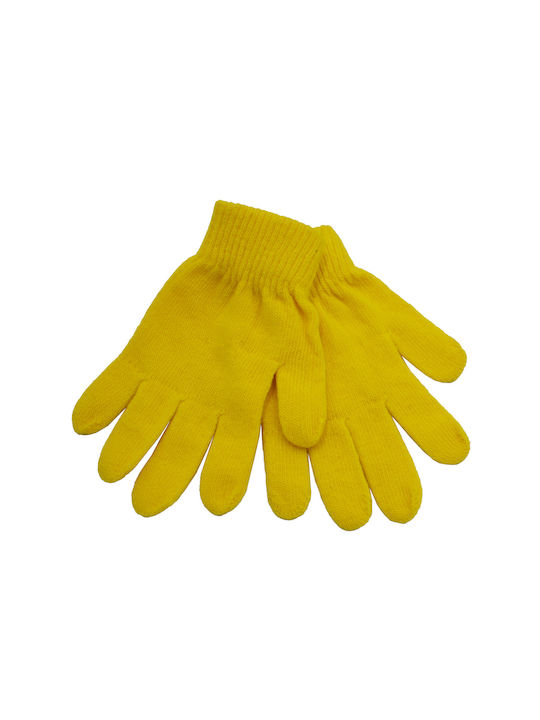 Brims and Trims Κίτρινα Γυναικεία Πλεκτά Γάντια