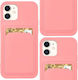 Hurtel Card Wallet Silicone Pink (Galaxy A42)