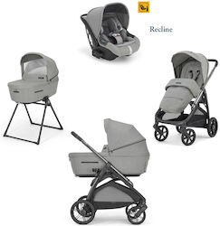 Inglesina Aptica Quattro Darwin Infant Recline Adjustable 3 in 1 Baby Stroller Suitable for Newborn Satin Grey/Palladio Black 12.7kg